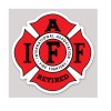 4 Inch Non-Reflective IAFF Red Firefighter RETIRED Maltese Sticker Decal