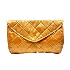 Marilyn Miglin Gold Quilted Cosmetic Organizer