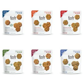 Foods Alive Savory Organic Sprouted Crisps Bundle (6 flavors), 4oz Gluten Free Snack Crackers
