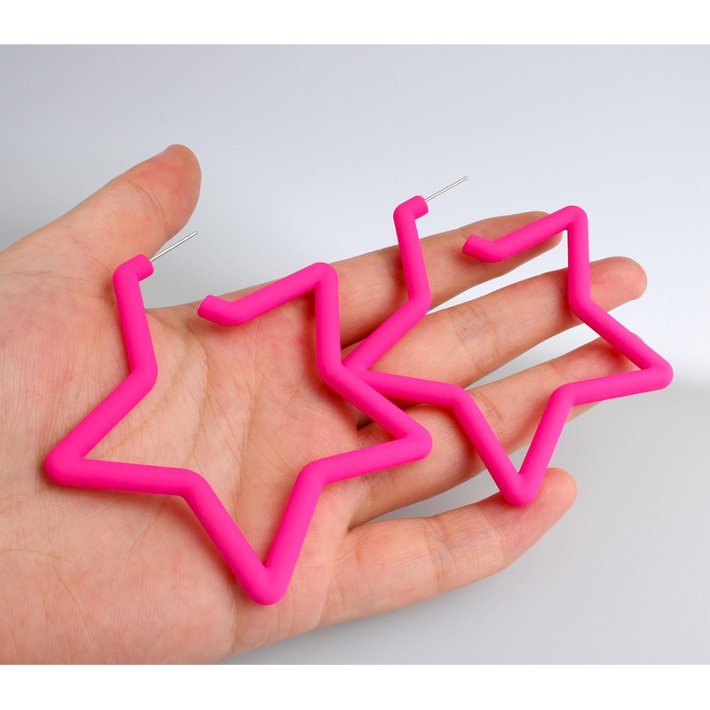 Star Earrings for Women Trendy Pink Stud Earring Bulk Pack