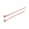 Rose Gold Dipped Sterling Silver 4mm Ball Stud Pull Through