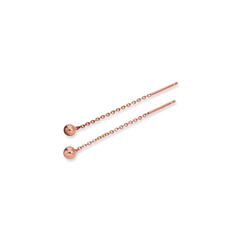 Rose Gold Dipped Sterling Silver 4mm Ball Stud Pull Through