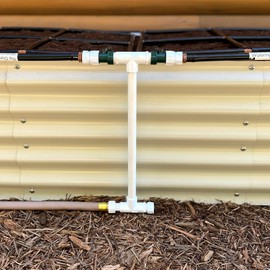 Garden Grid Connection Manifold | Connect Neighboring Garden Grids or Just 1 and/or Daisy-Chain from Manifold to Manifold with Garden Hoses to Connect Many Garden Grids | 16” Height