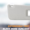 Right Passenger Side Grey Sun Visor with Vanity Light Fit