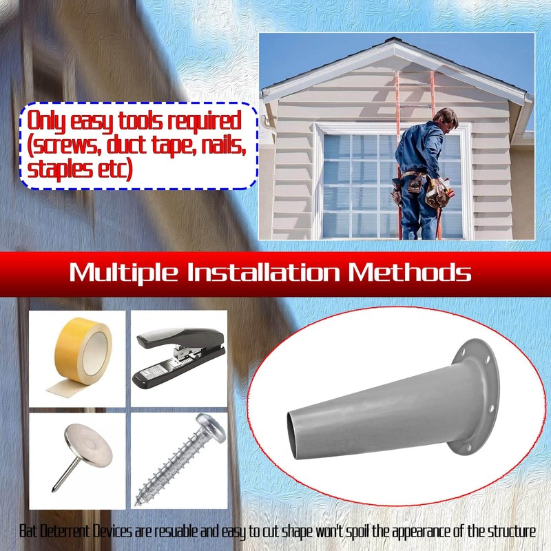 4 Pack Bat Exclusion- Bat Cone- One Way Bat Door-