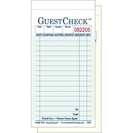 National Checking G7000 Guest Checks, Two-Part, Carbonless