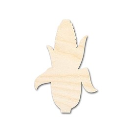 Unfinished Wood Corn on The Cob Shape | Craft Cutout | up to 36" DIY 6" / 1/4"