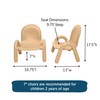 Angeles Baseline 7" Child Chair, Tan, 2 Pack, Stackable Ergonomic