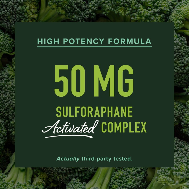 50MG Sulforaphane Supplement from Broccoli Sprouts | NRF2 Activation, Cellular