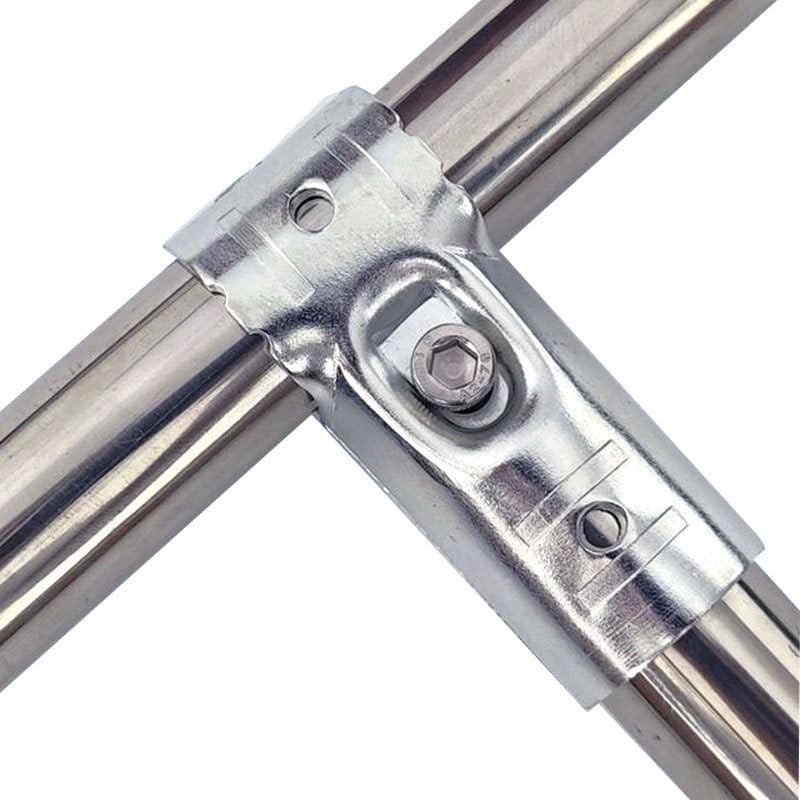 2 Pcs T Clamps Pipe Connector Metal Fittings,Structural Pipe Connector