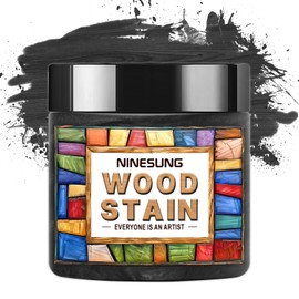 NINESUNG Black Wood Stain Powder, Wood Dye Powder- Just Add Water - Water Based - for Indoor and Outdoor Wooden Crafts - Fast Drying - Dye Powder 2 oz Makes 2.2 Gallon of Stain (Black, 2 oz)