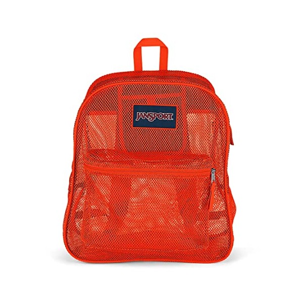 JanSport Mesh Pack - See Through Backpack Ideal for School, Work, Travel, or Beach Outings, Fiesta One Size