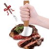Rocker Knife, Steak Knife for Meat Cutting, Stainless Steel Curved