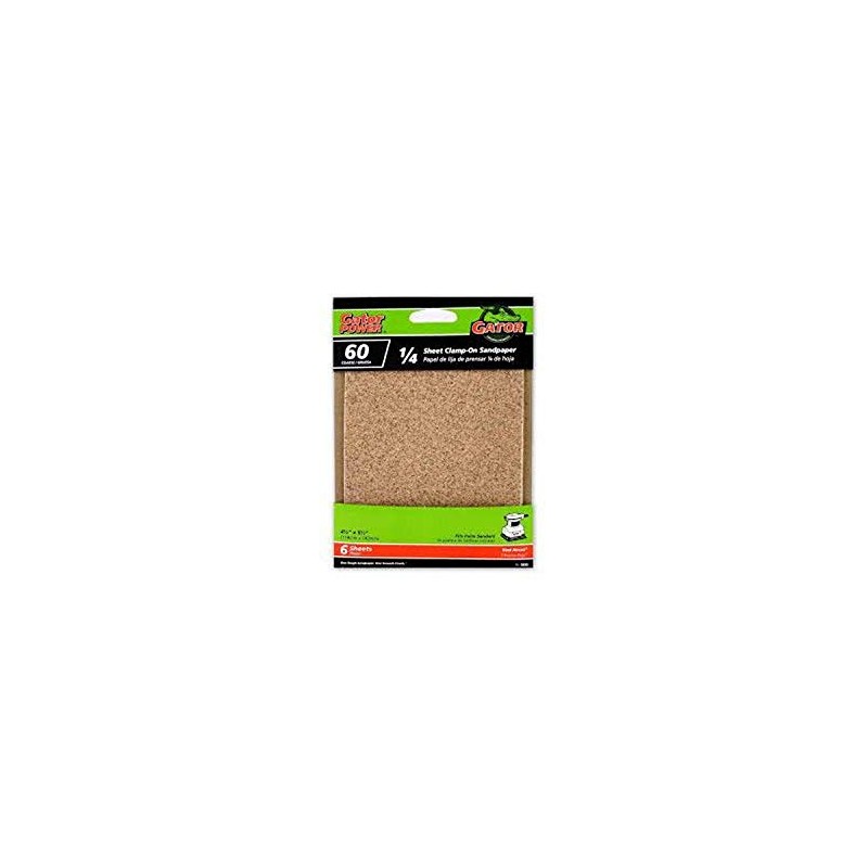 Gator Power 5033 60G Sandpaper, 4 1/2-Inch x 5 1/2-Inch