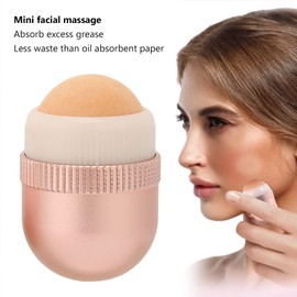 Oil-Absorbing Volcanic Face Roller, Reusable Face Roller Skin Care Facial Skin Care Tools, Oil Control Face Roller Stone, Suitable for Female Girls Makeup Massage Beauty Accessories