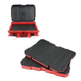 YETTAT Foam Inserts Fits Milwaukee Packout 48-22-8424 Drawer foam tool box inserts 2 pcs Black/Red