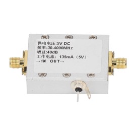 Low Noise RF Amplifier, XR 142 RF Amplifier Module, DC 5V High Frequency Amplifier Module Aluminum Alloy 40DB RF Amplifier for Remote Control Amplifier