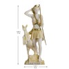 Goddess Artemis Diana Greek Statue Nature Moon Gold Tone Alabaster