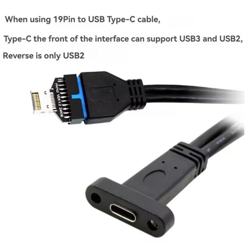 USB 3.2/3.1 Gen 2 Type E Front Panel Header Male