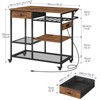 HOOBRO Kitchen Island with Storage, Rolling Kitchen Island Cart with