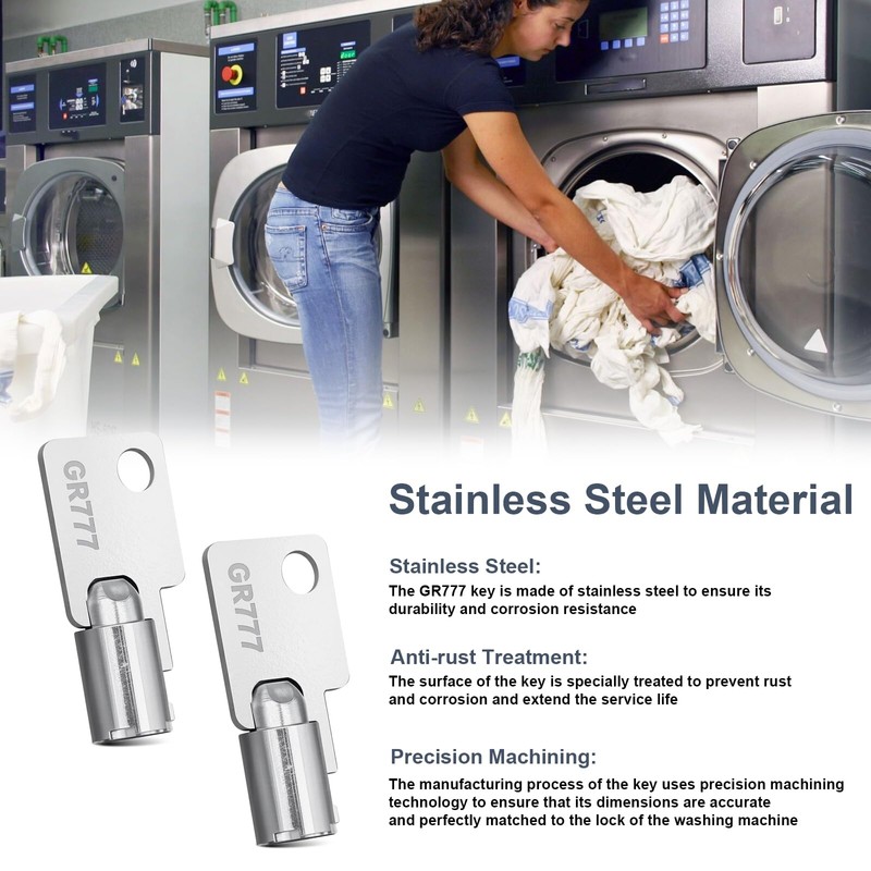 Washer Dryer Machine Key GR777 Apply for Service Panel of