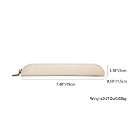 YONBEN Cartucheras De Maquillaje Estuche de lona Pure Color Simple Mini (Beige, S)