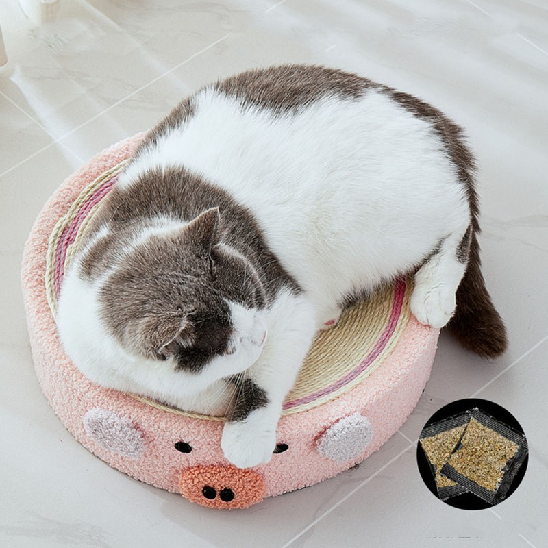 Cat Scratcher Bed Sisal Round Shape Cat Scratcher Lounge Bed