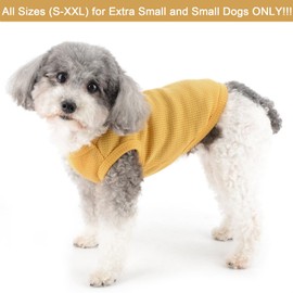 Zunea Dog Shirts for Small Dogs Summer Vest Pet T-Shirt Puppy Girls Boys Clothing Soft Breathable Basic T-Shirt Stretchy Sleeveless Tank Top Chihuahua Cat Sweatshirt Clothing Yellow L