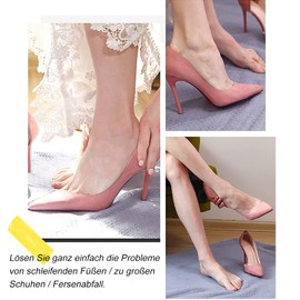 10 Pairs Heel Support, Heel Pads, Heel Insoles, Scratch Resistant and Comfortable Heel Pads (5 Pairs Black and 5 Pairs Beige)