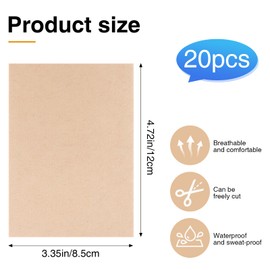 20 Pcs Tattoo Cover Up Patch Ultra Thin Scar Cover Up Patch Sweatproof Waterproof Invisible Scar Birthmarks Sticker for Tattoos, Scar, Birthmarks Spots