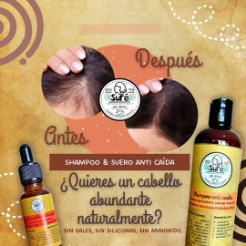 Tratamiento Anti Caída Natural 1 Shampoo 500ml Y 1 Suero