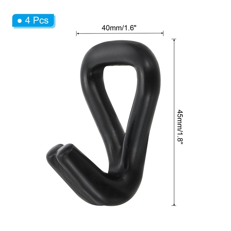 PATIKIL 4 Pack Ratchet Double J Hook Load 2204 LBS