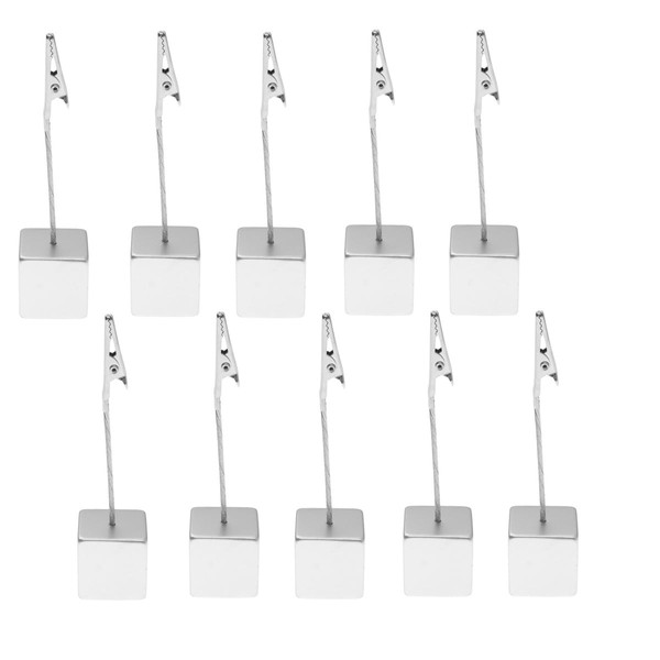 Operitacx 10pcs Table Photo Holder, Wood Desktop Memo Clip, Number