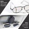 Magnetic Leather Car Sunglasses Holder, Eyeglass Hanger Clip for Sun