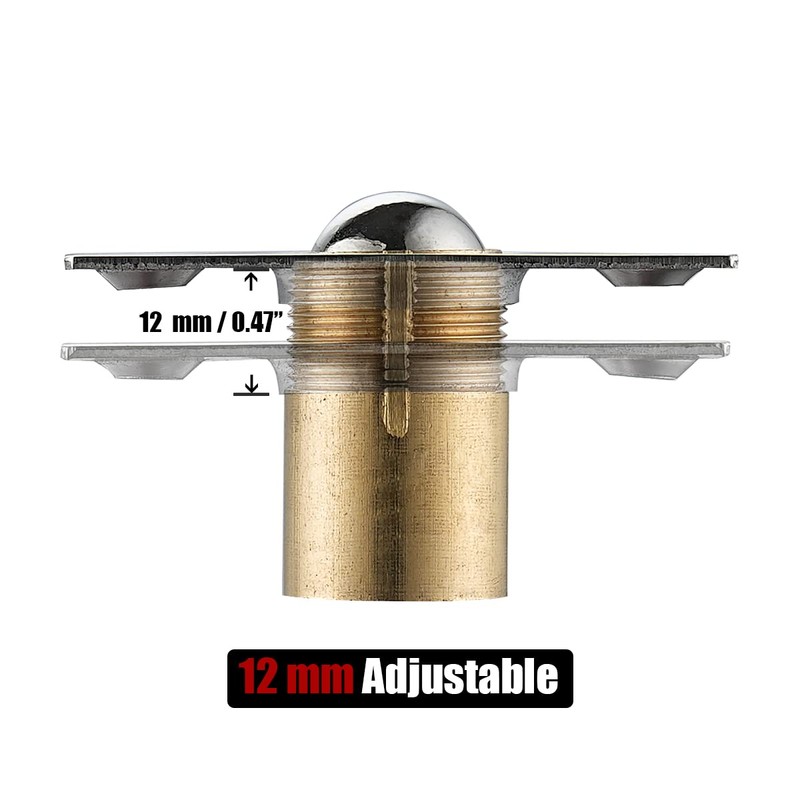 JQK Closet Door Ball Catch Hardware, Stainless Steel Catch Adjustable