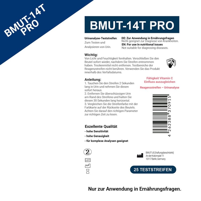 25 x Health Test 14-in-1 Urine Test Strips for 14
