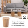 Pack of 4 Furniture Feet, Oak Wood, 6 cm Round