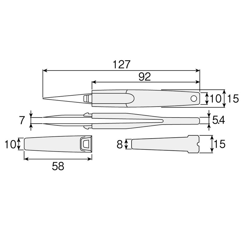 Hozan P-881-ESD ESD ESD Grip Tweezers with Grips, Hand Pain,