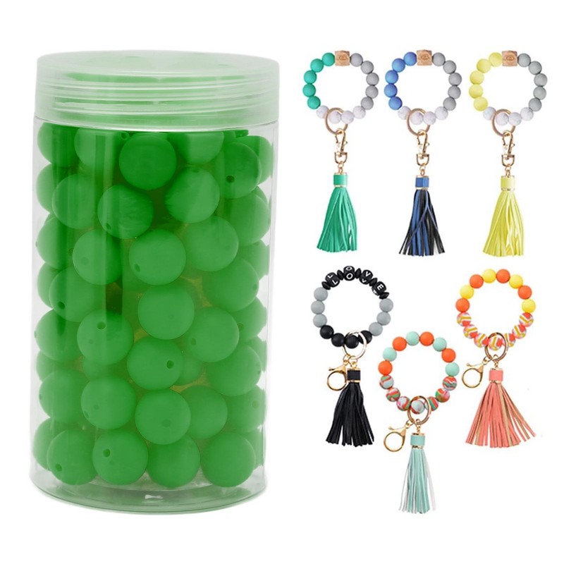 105pcs 15mm Silicone Beads Bulk Round Silicone Beads Loose Beads
