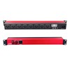 DMXNET 8-Port Power Strip, 1U Rack Mount PDU,with Overload Protector