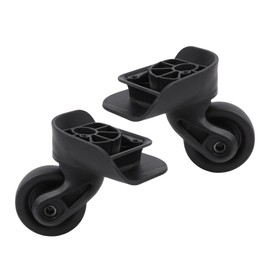 2 Pair Replacement Wheels for Luggage 360 Swivel Suitcase Casters Black 1.42 inch Black