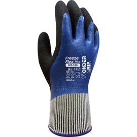 Wondergrip - Freeze Flex Plus - WG-538 Waterproof Safety Gloves - Double Nitrile Coating - Cold-Resistant - SZNT Technology - High Grip & Ergonomic Fit - Sub-Zero Flexibility - Blue - Small