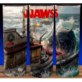 Jaws 70s Shark Attack on Boat Horror Movie Cup Mug Tumbler 20oz