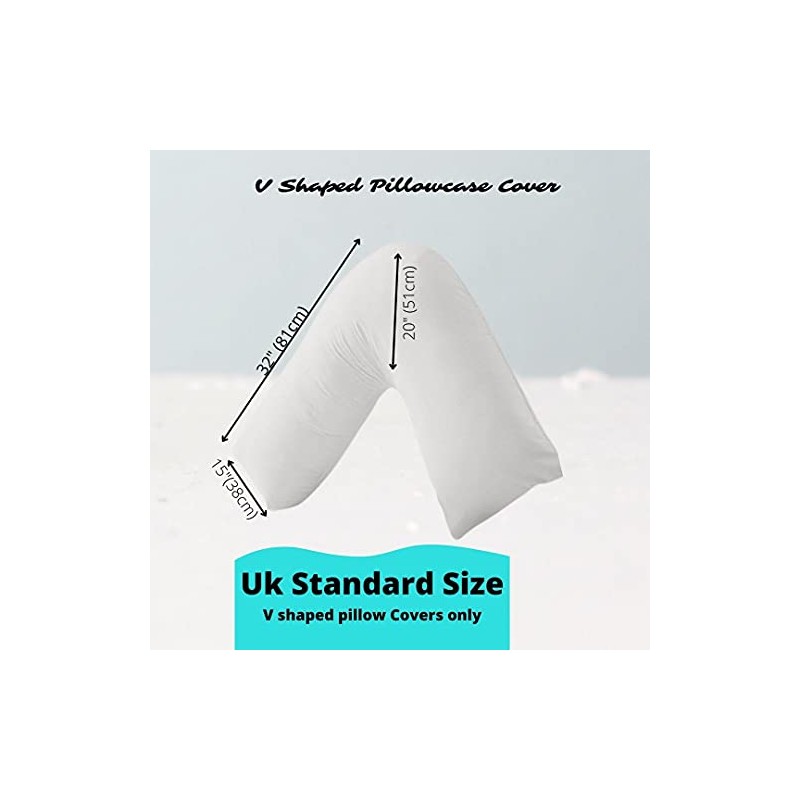 Buzzbuy V shaped pillowcase cover, 100% Poly-cotton Back & Neck