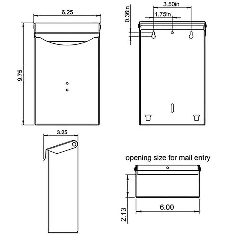 Architectural Mailboxes City Classic™ Vertical Wall-Mounted Mailbox for Outside, Rust-Resistant