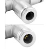 QWORK 1/4" OD Union Tee Stainless Steel 3 Way Tee