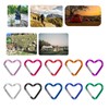 URTERYSER Climbing buckle, Outdoor Carabiner Heart Shape Keychain Clip Spring
