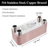 Brazed Plate Heat Exchanger Stainless Steel SS316L 3"x8" 26 Plates