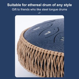 Tongue Drum Decoration Rattan Rope Tongue Drum Hand Pan Drum Rope Surround Decoration Percussion Instrument Protective Case for 13 Tone Tongue Drum