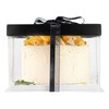 Sweet Vision Square Clear Plastic Cake Box - Black Lid